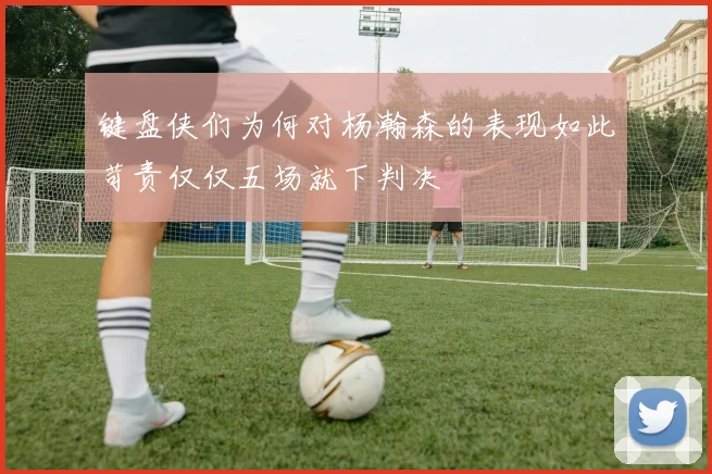 键盘侠们为何对杨瀚森的表现如此苛责仅仅五场就下判决